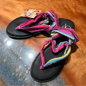 NWT OP Yoga Mat style sandals size 7-8 black pink